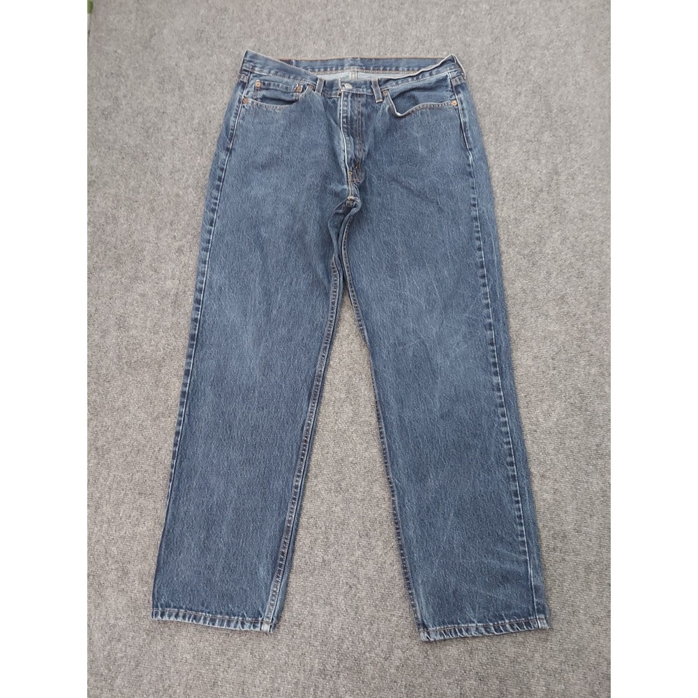 Levis 550 Jeans Men 36x32 (Tag 36x34) Blue Dark Wash Cotton Relaxed Straight Leg